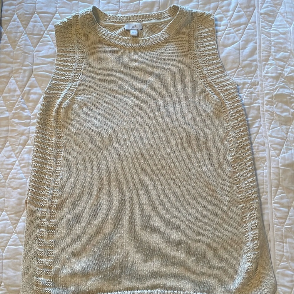 J. Jill 100 % Cotton Sweater Vest - Picture 2 of 5
